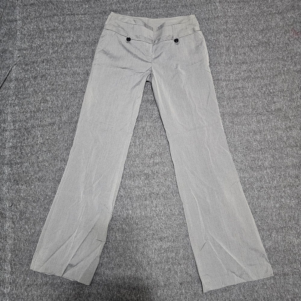 Tracy Evans Y2K Grey Low Rise Flare Dress Pants Size 3